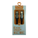 Cabo Turbo PD 60W Tipo-C para Tipo-C Kaidi – KD-2513CC