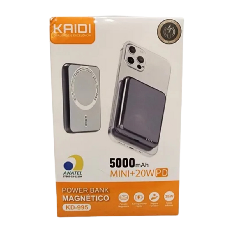 Power Bank Magnético Kaidi 5000mAh MINI+20W PD - KD-995