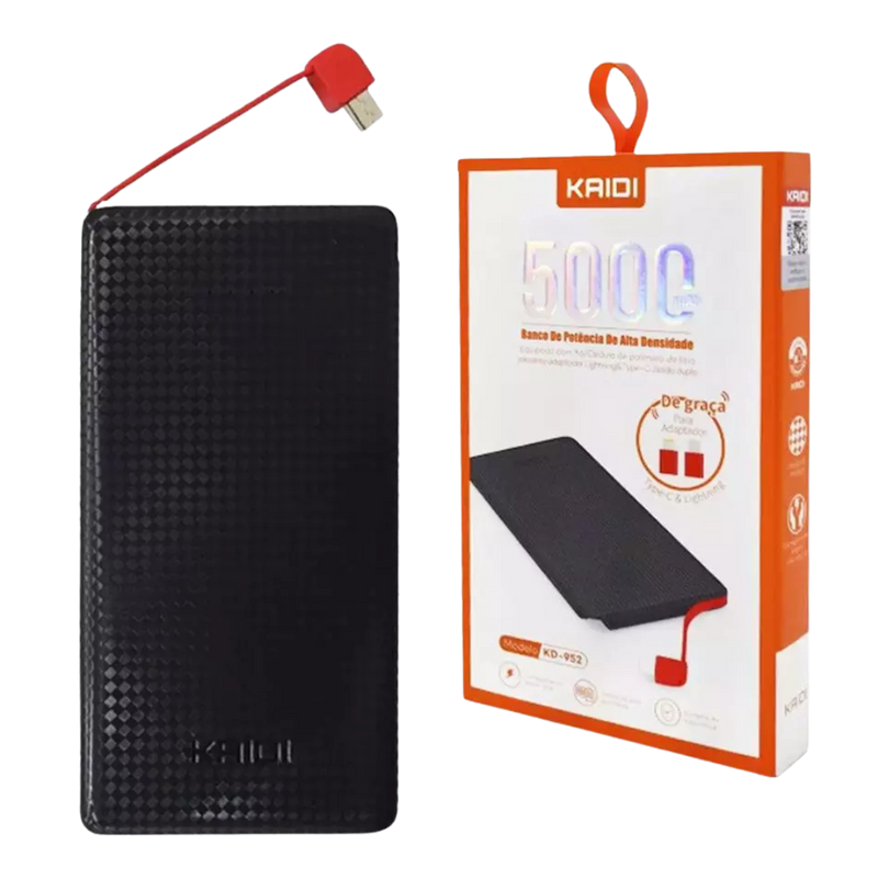 Carregador portátil Kaidi 5000mAh - KD-952